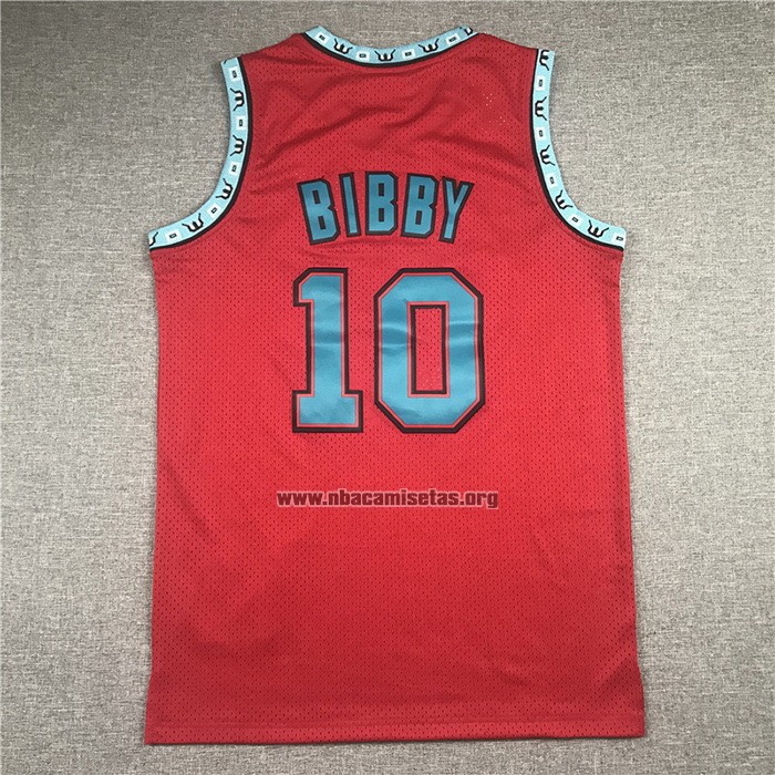 Camiseta Memphis Grizzlies Mike Bibby NO 10 Mitchell & Ness 1998-99 Rojo